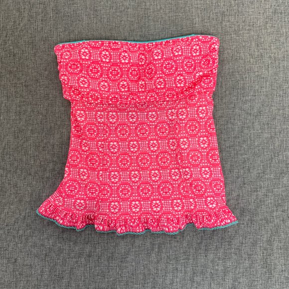 Arizona Jean Co. Strapless Tankini Pink Small Nylon Spandex Removable Pads - Picture 1 of 12